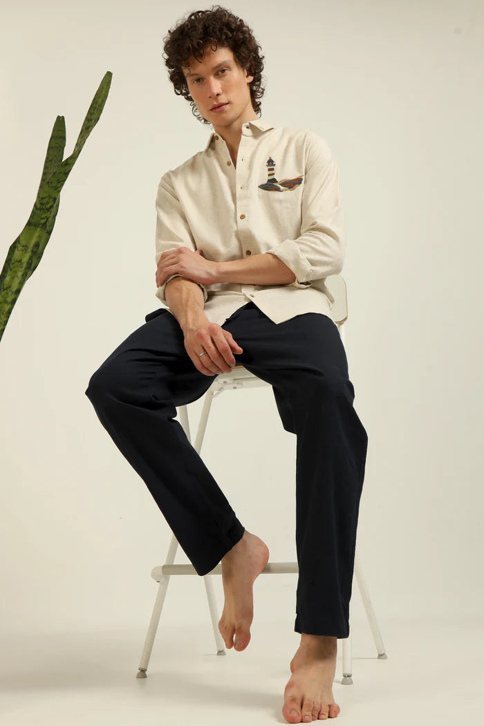 PANVYR Lighthouse embroidery Shirt