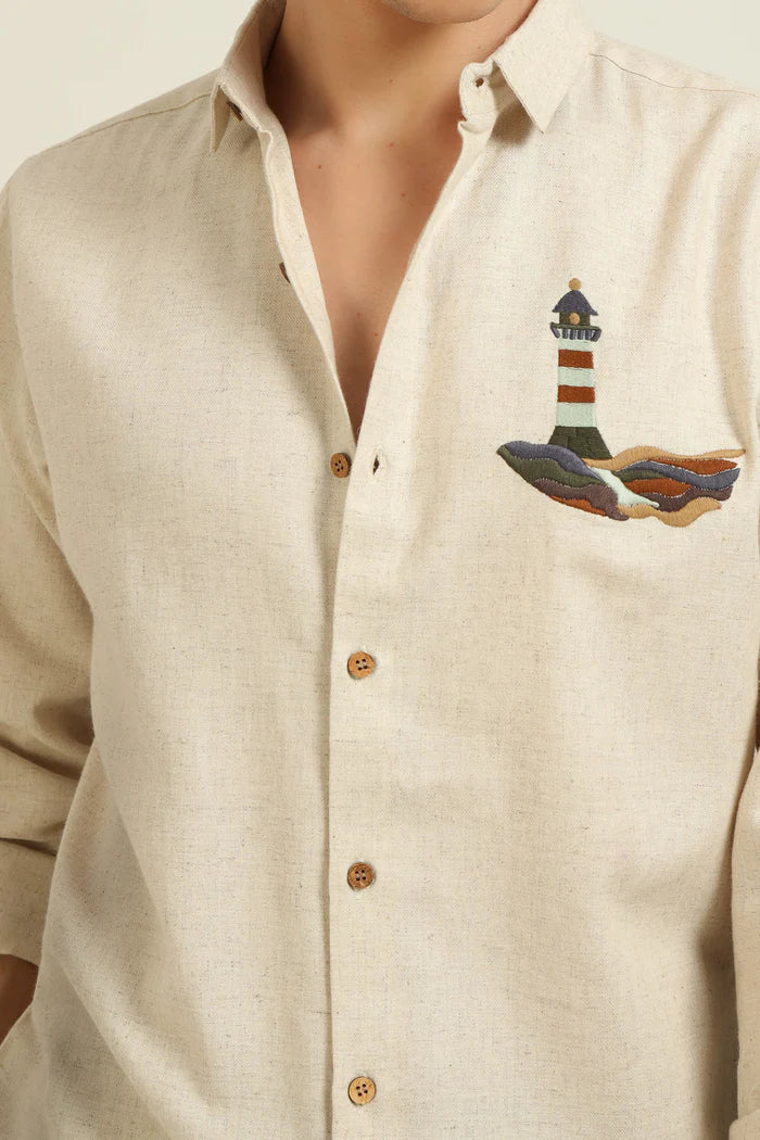 PANVYR Lighthouse embroidery Shirt