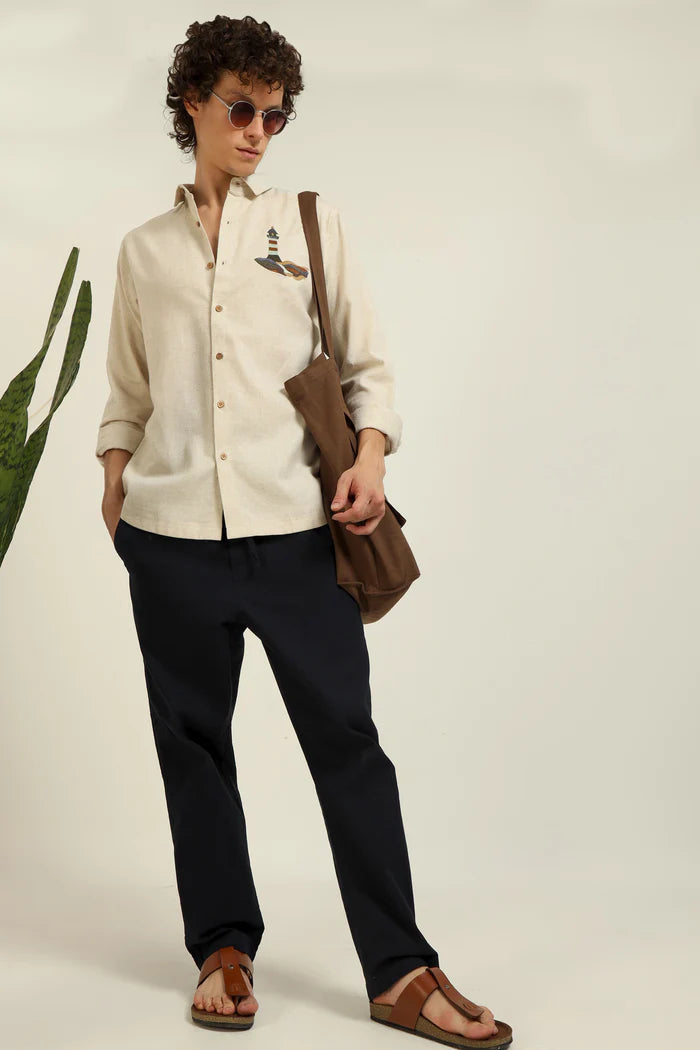 PANVYR Lighthouse embroidery Shirt