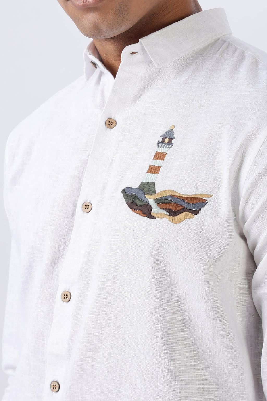 PANVYR Lighthouse embroidery Shirt