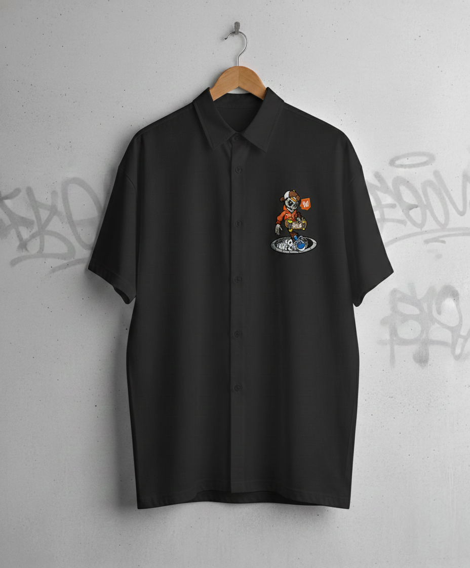 Panvyr Oversized Embroidered Shirt – Luxury Street Minimal Edition